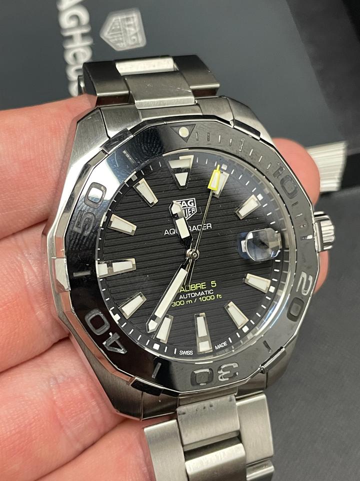 TAG Heuer Aquaracer Calibre 5 Automatic 43mm Black Dial Stainless Steel