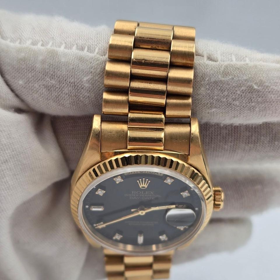 Rolex Day-Date 36 18K Yellow Gold Champagne Diamond Dial