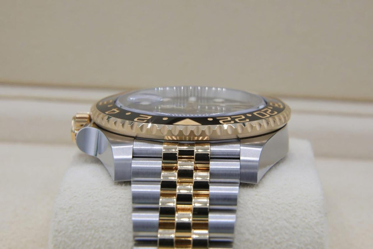 Rolex GMT-Master II 40mm Two-Tone Yellow Gold Black Dial Jubilee