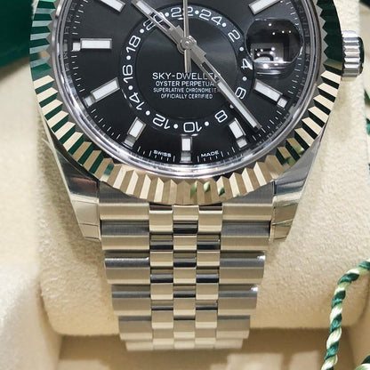 Rolex Sky-Dweller 326934 Black Index Dial Jubilee Bracelet