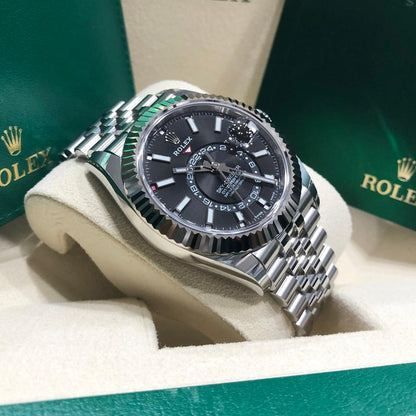 Rolex Sky-Dweller 326934 Black Index Dial Jubilee Bracelet