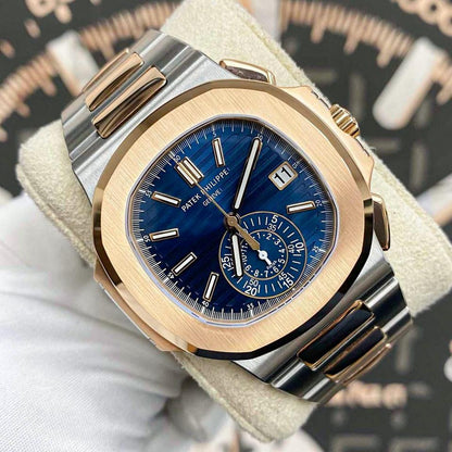 Patek Philippe Nautilus Chronograph 5980/1AR 40mm Blue Dial Two-Tone
