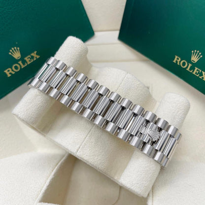 Rolex Day-Date 40 228239 White Gold Meteorite Diamond Baguette Dial