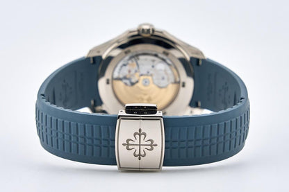 Patek Philippe Aquanaut Travel Time 5164G 40.8mm White Gold Blue Dial