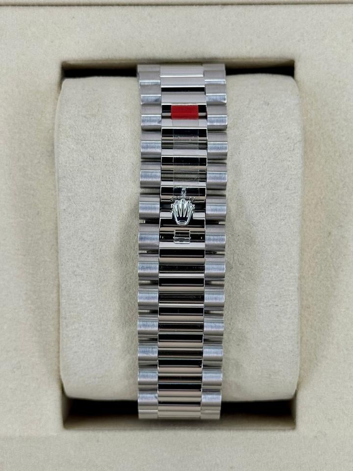 Rolex Day-Date 40 228396TBR Platinum Ice Blue Diamond Baguette Dial