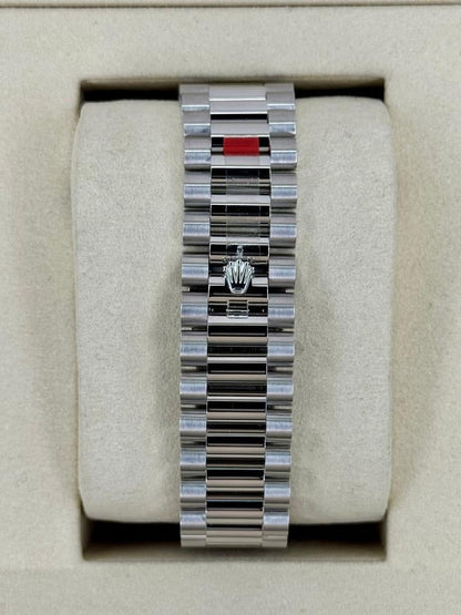 Rolex Day-Date 40 228396TBR Platinum Ice Blue Diamond Baguette Dial