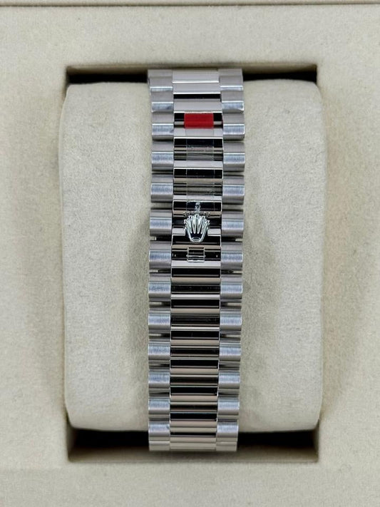 Rolex Day-Date 40 228396TBR Platinum Ice Blue Diamond Baguette Dial