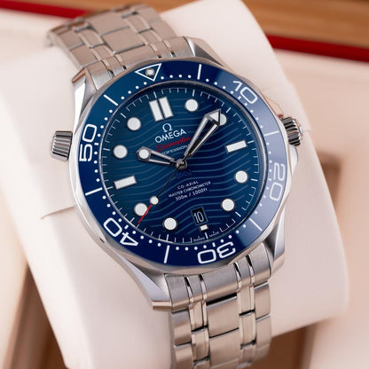 Omega Seamaster Diver 300M 210.30.42.20.03.001 Blue Dial Stainless Steel Bracelet