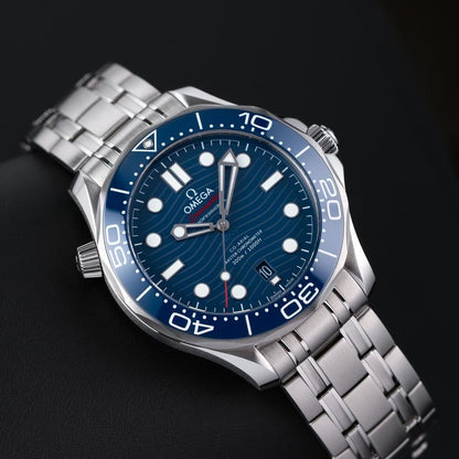 Omega Seamaster Diver 300M 210.30.42.20.03.001 Blue Dial Stainless Steel Bracelet