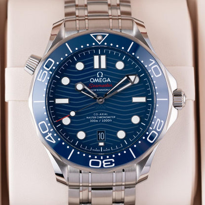Omega Seamaster Diver 300M 210.30.42.20.03.001 Blue Dial Stainless Steel Bracelet