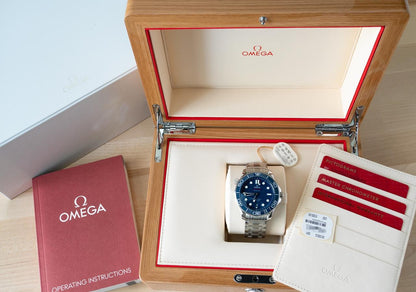 Omega Seamaster Diver 300M 210.30.42.20.03.001 Blue Dial Stainless Steel Bracelet