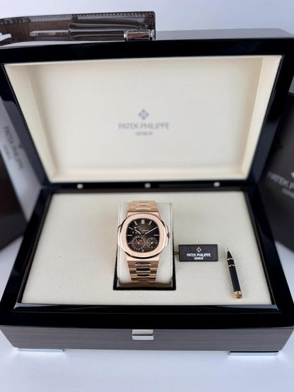 Patek Philippe Nautilus 5712/1R 18K Rose Gold Brown Dial