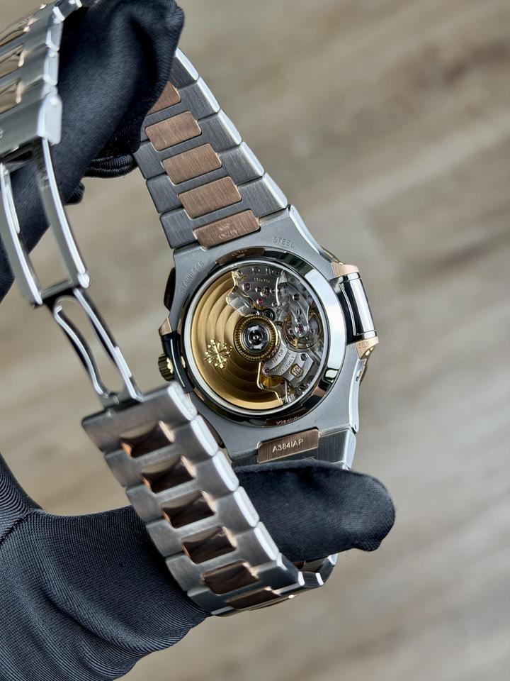 Patek Philippe Nautilus Chronograph 5980/1AR Blue Dial Rose Gold & Steel