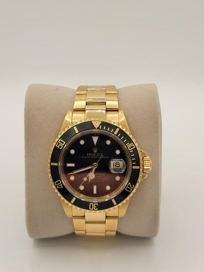 Rolex Submariner Date 16618 18K Yellow Gold Black Dial