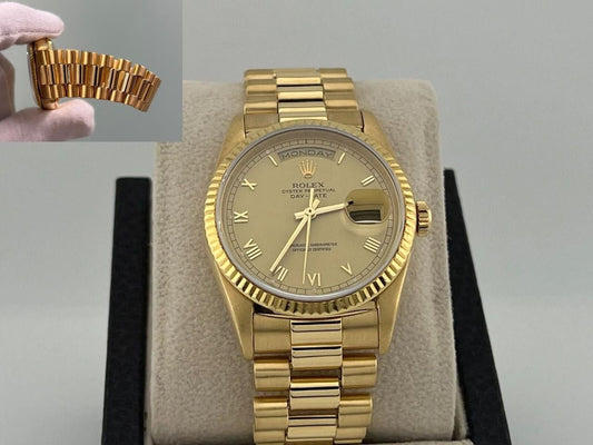 Rolex Day-Date 36 18238 18K Yellow Gold Roman Numeral Dial