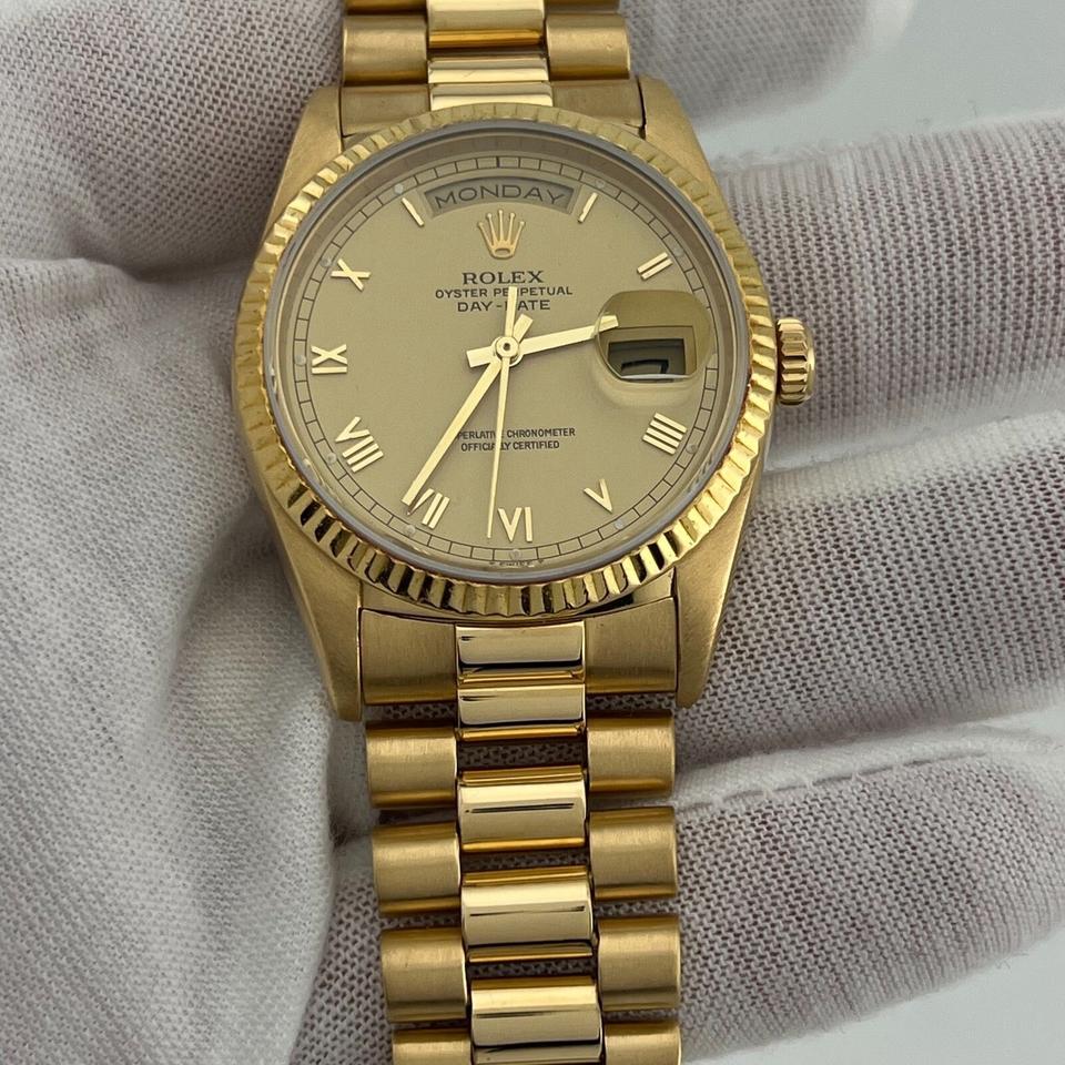 Rolex Day-Date 36 18238 18K Yellow Gold Roman Numeral Dial
