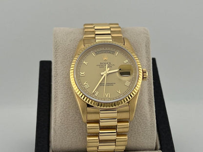Rolex Day-Date 36 18238 18K Yellow Gold Roman Numeral Dial