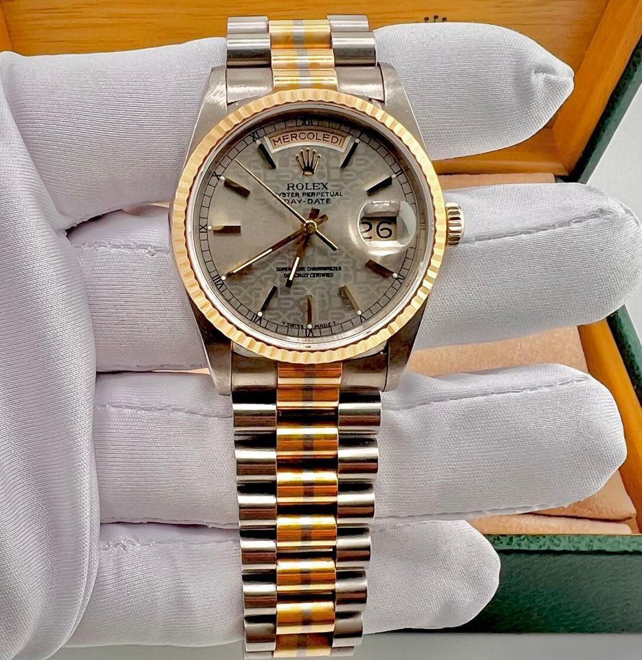 Rolex Day-Date 36 18239B Tridor Silver Jubilee Dial