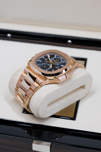 Patek Philippe Nautilus Travel Time Rose Gold Blue Dial