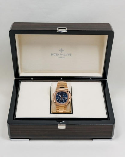 Patek Philippe Nautilus Travel Time Rose Gold Blue Dial