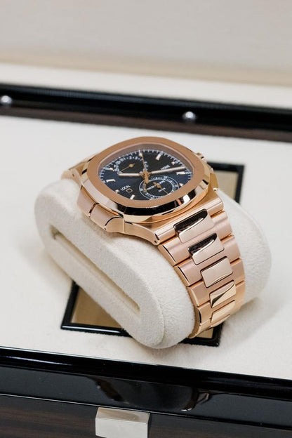 Patek Philippe Nautilus Travel Time Rose Gold Blue Dial