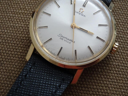 Omega Seamaster DeVille Vintage Ref. 135.020 18K Gold Onyx Dial