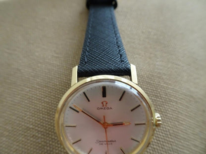 Omega Seamaster DeVille Vintage Ref. 135.020 18K Gold Onyx Dial