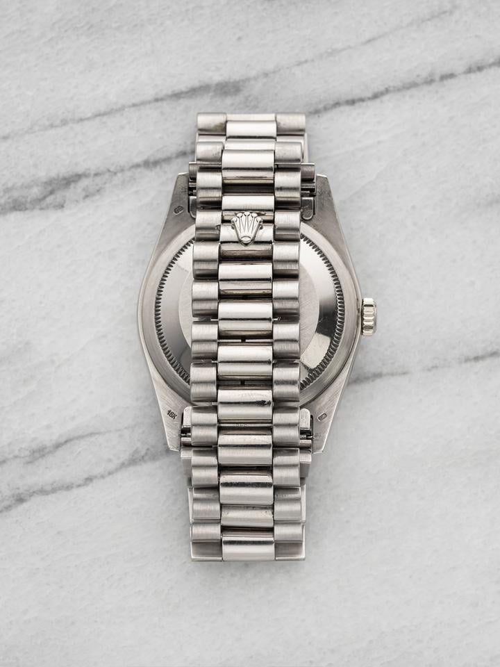 Rolex Day-Date 36 18239 18K White Gold Blue Sunburst Dial