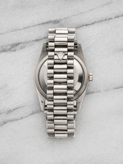 Rolex Day-Date 36 18239 18K White Gold Blue Sunburst Dial