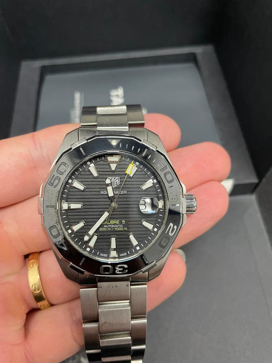 TAG Heuer Aquaracer Calibre 5 Automatic 43mm Black Dial Stainless Steel