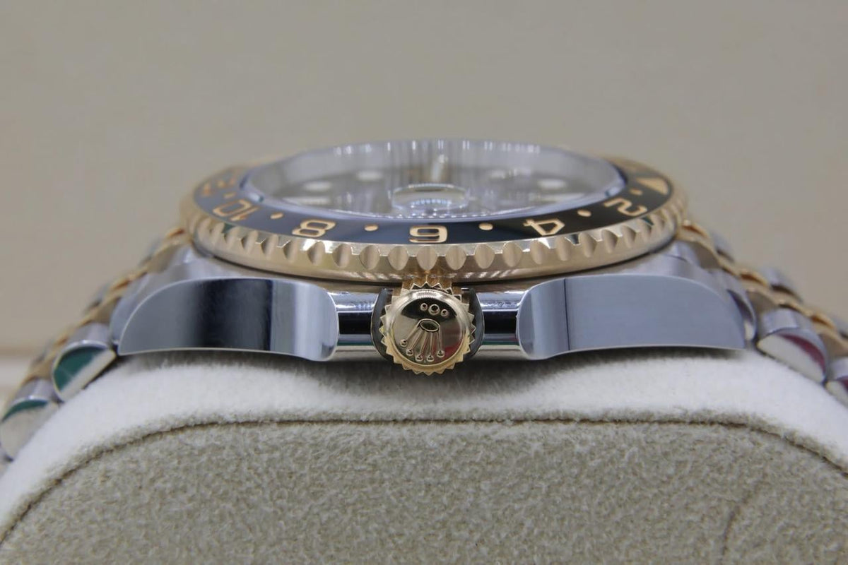 Rolex GMT-Master II 40mm Two-Tone Yellow Gold Black Dial Jubilee