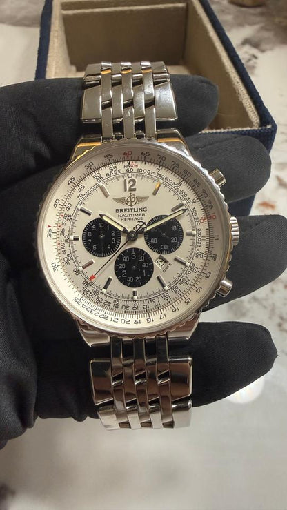 Breitling Navitimer Heritage A35350 43mm White Dial Chronograph