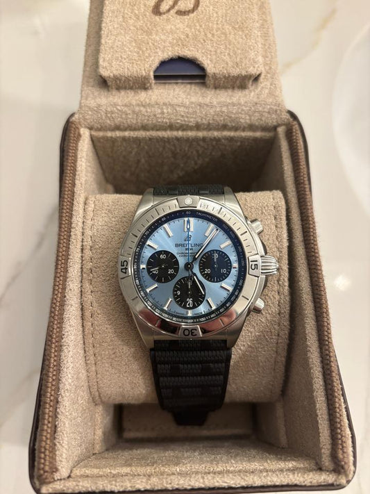 Breitling Chronomat B01 42 PB0134101C1S2 Blue Dial Platinum Bezel