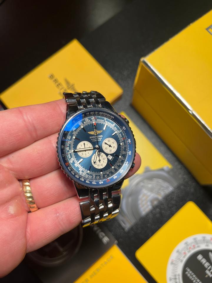 Breitling Navitimer Heritage A35350 43mm Blue Dial Stainless Steel