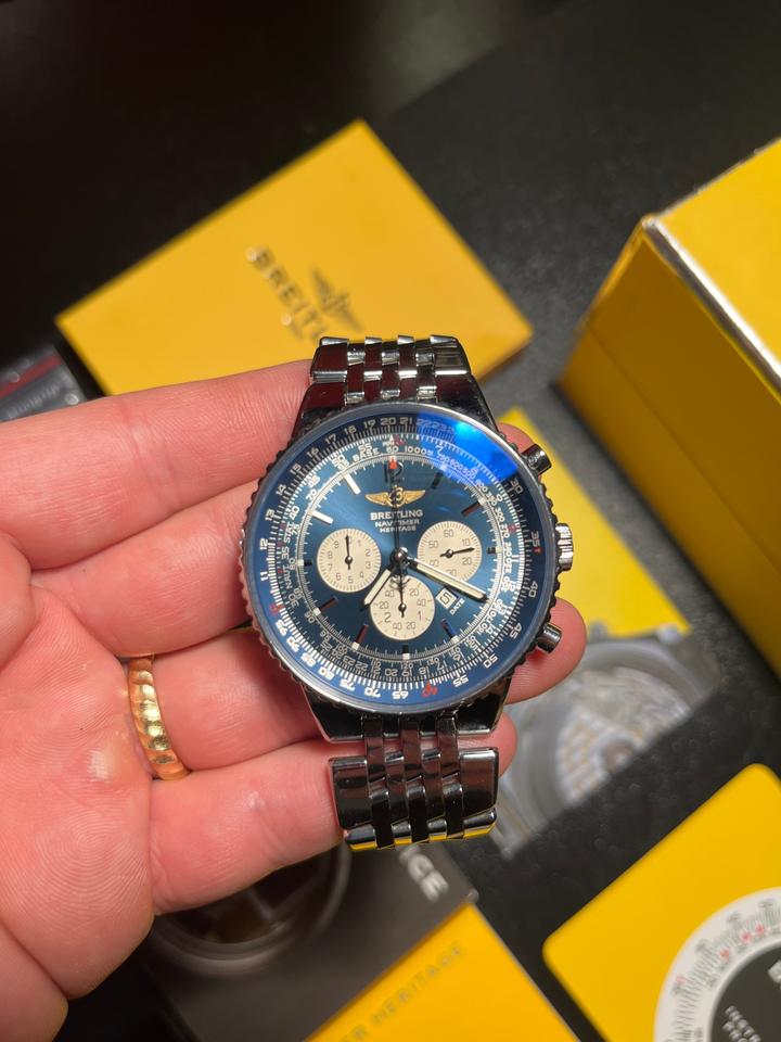 Breitling Navitimer Heritage A35350 43mm Blue Dial Stainless Steel