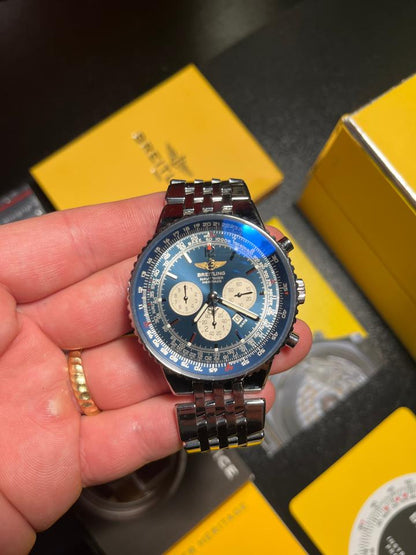 Breitling Navitimer Heritage A35350 43mm Blue Dial Stainless Steel