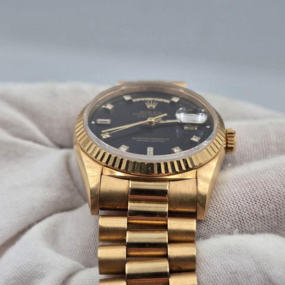 Rolex Day-Date 36 18K Yellow Gold Champagne Diamond Dial