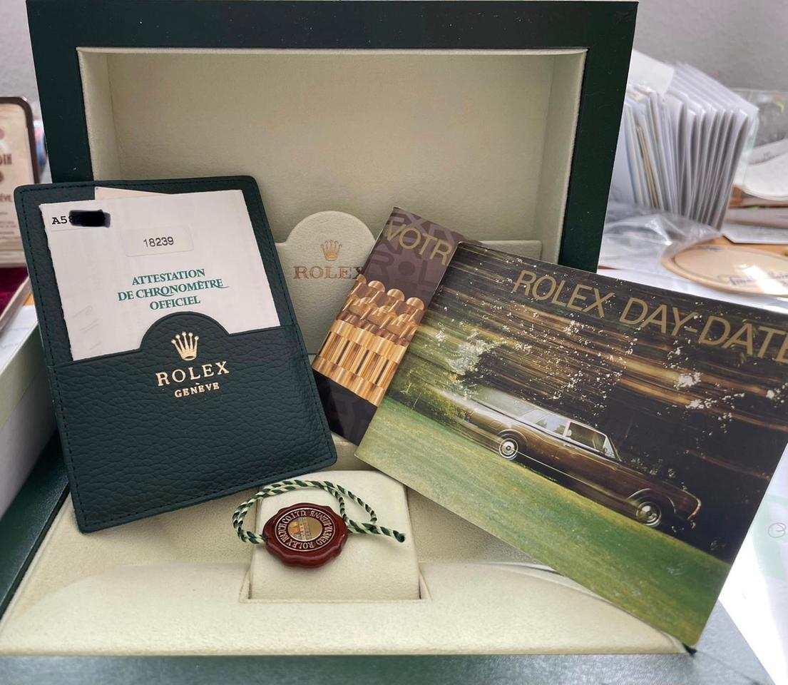 Rolex Day-Date 36 18239 18K White Gold Diamond Dial Full Set