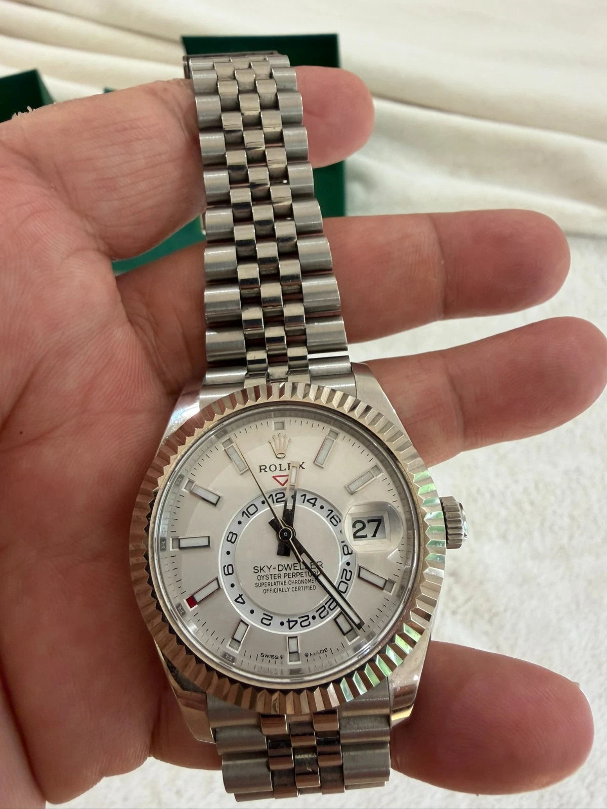 Rolex Sky-Dweller 326934 White Dial Jubilee Bracelet