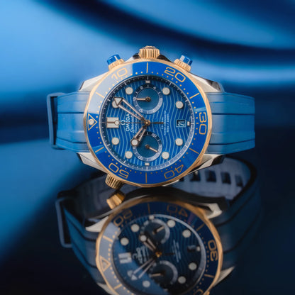 Omega Seamaster Diver 300M 42mm Two-Tone Blue Wave Dial