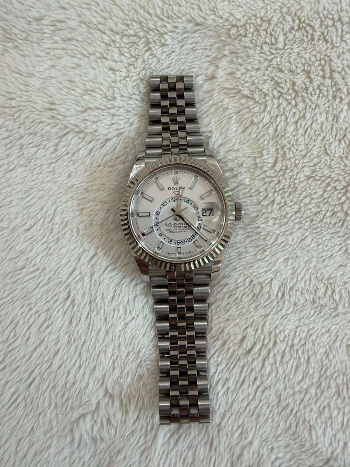 Rolex Sky-Dweller 326934 White Dial Jubilee Bracelet