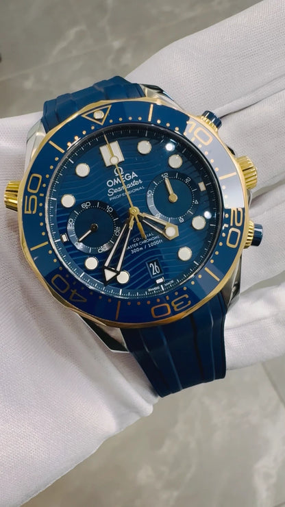 Omega Seamaster Diver 300M 42mm Two-Tone Blue Wave Dial