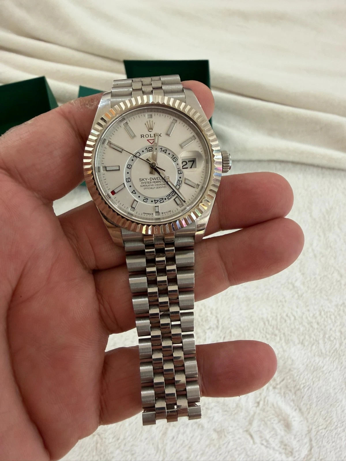 Rolex Sky-Dweller 326934 White Dial Jubilee Bracelet