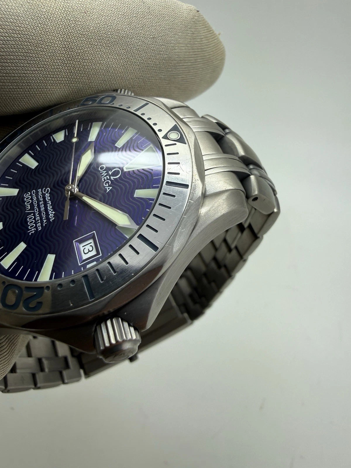 Omega Seamaster Professional 2231.80 Titanium 41mm Purple Blue Dial