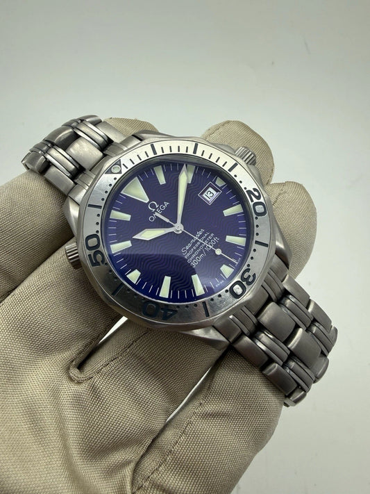Omega Seamaster Professional 2231.80 Titanium 41mm Purple Blue Dial
