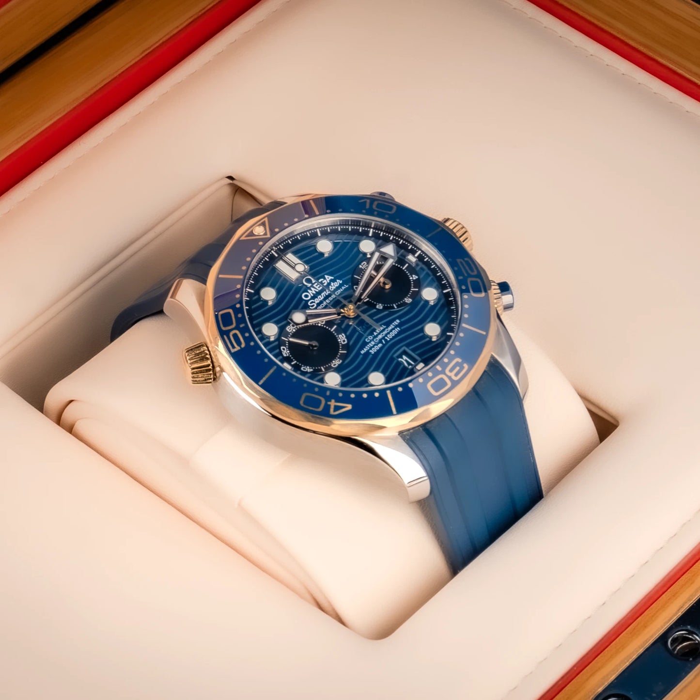 Omega Seamaster Diver 300M 42mm Two-Tone Blue Wave Dial