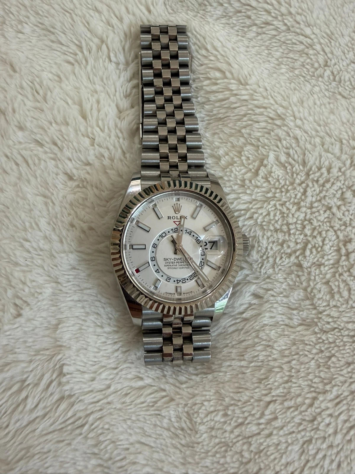 Rolex Sky-Dweller 326934 White Dial Jubilee Bracelet