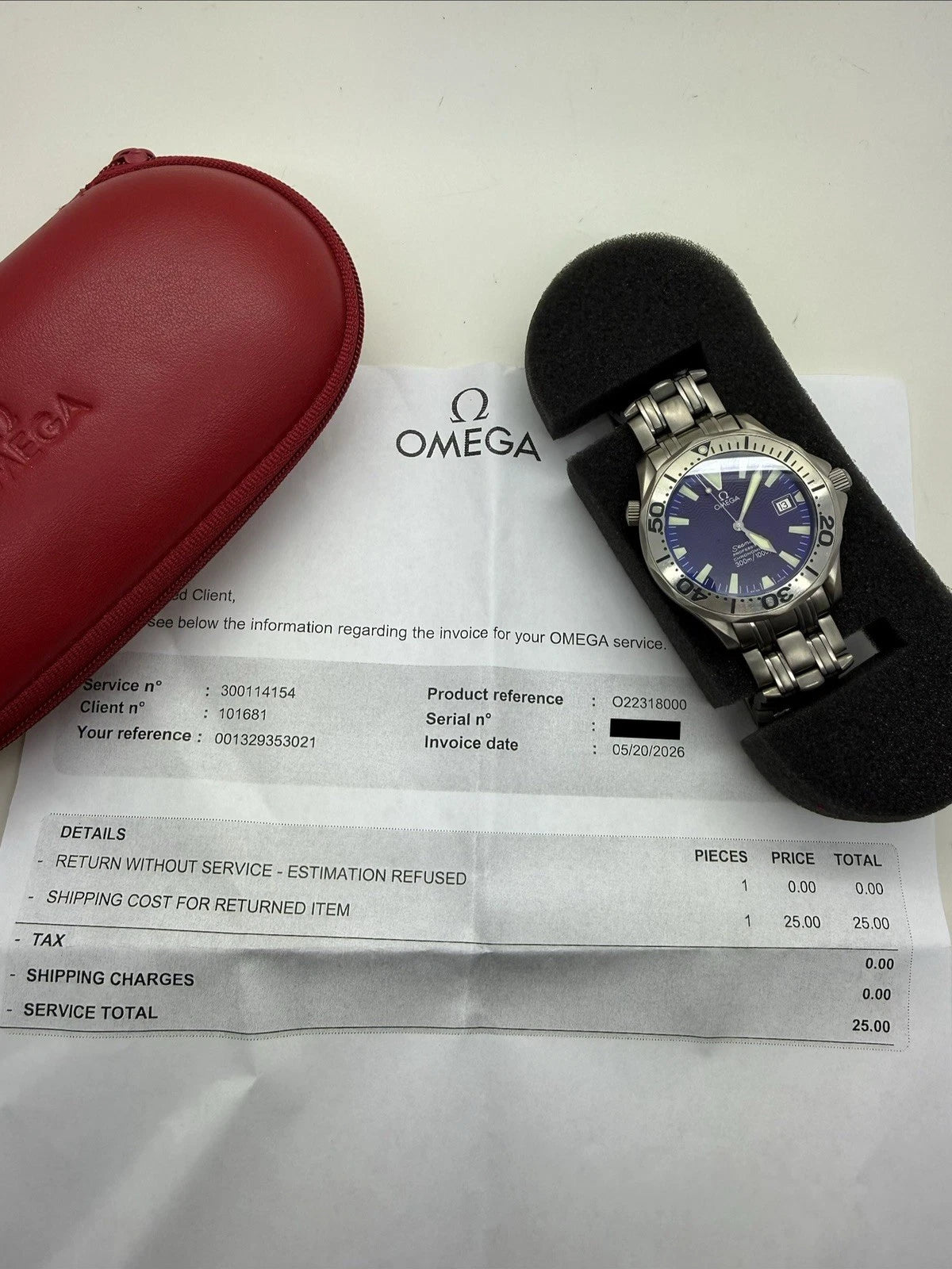 Omega Seamaster Professional 2231.80 Titanium 41mm Purple Blue Dial