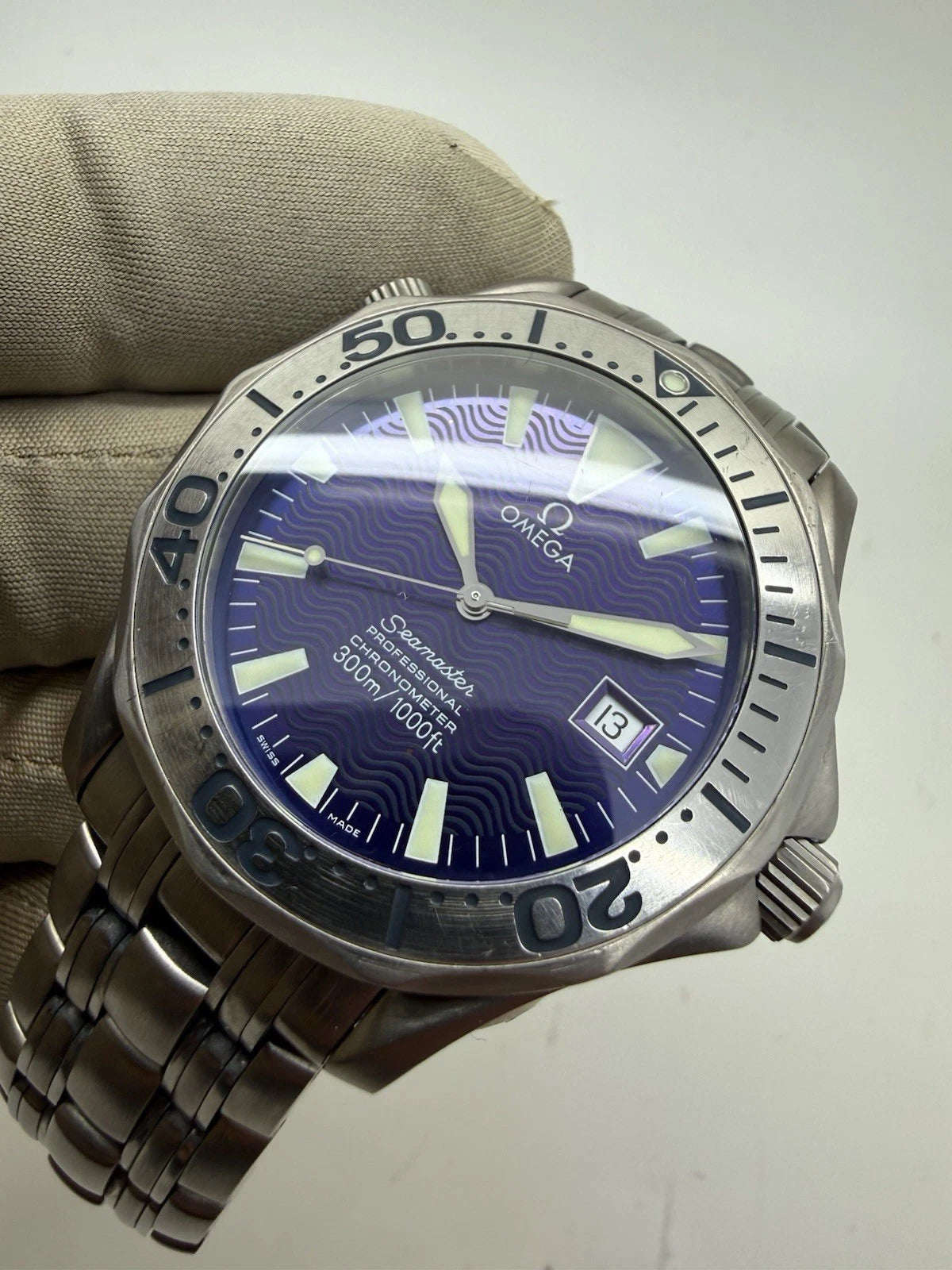 Omega Seamaster Professional 2231.80 Titanium 41mm Purple Blue Dial