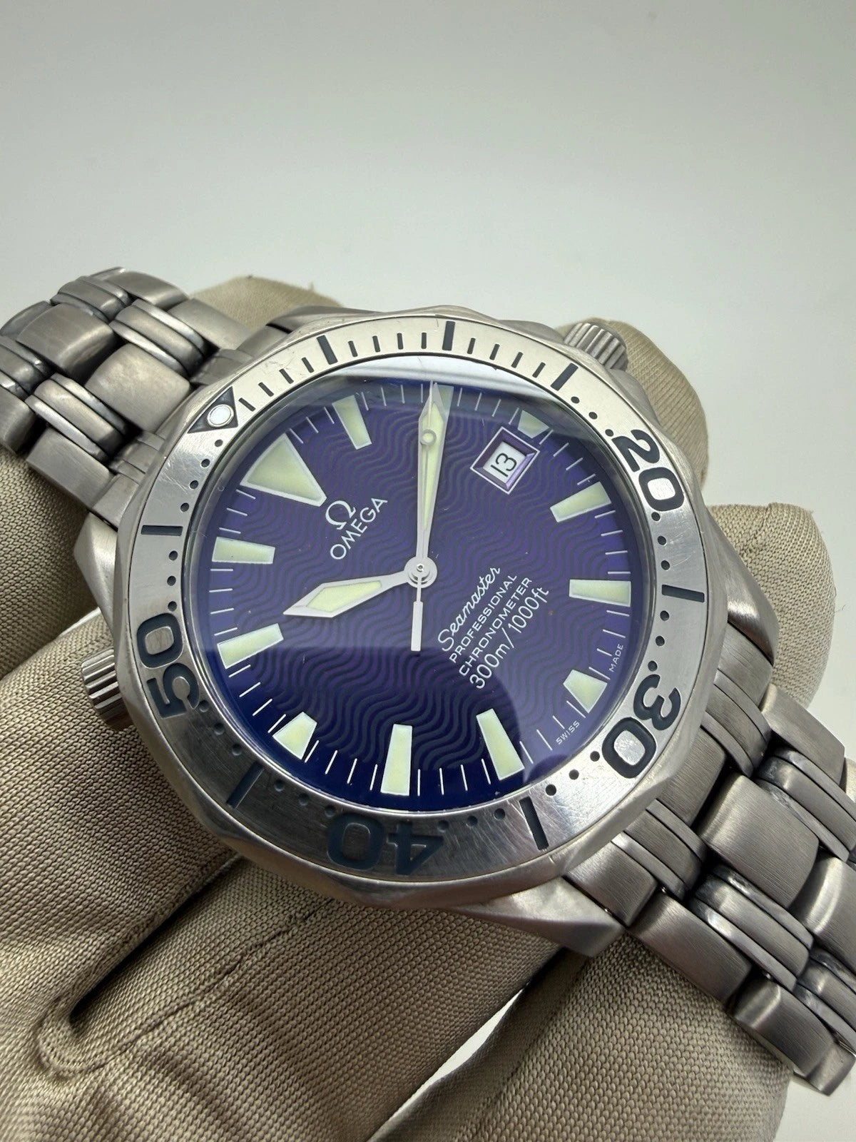 Omega Seamaster Professional 2231.80 Titanium 41mm Purple Blue Dial